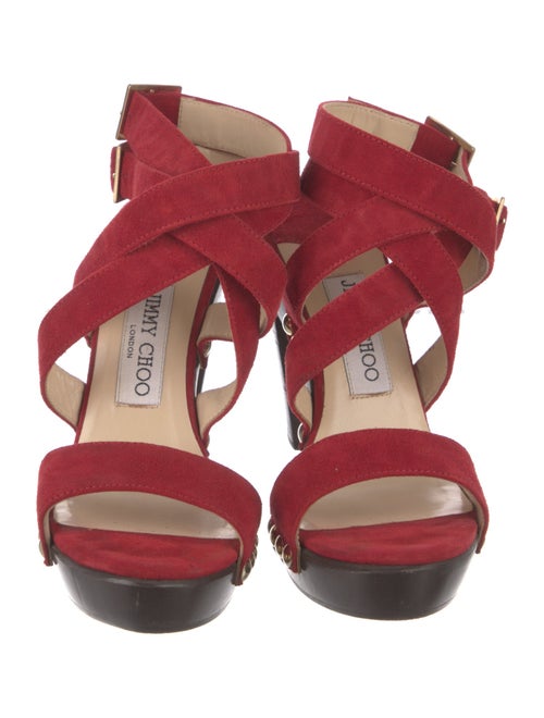 Jimmy Choo Suede Colorblock Pattern Pumps