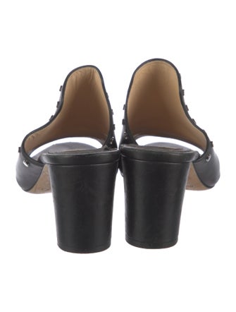 Jimmy Choo Leather Studded Accents Slides