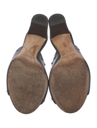 Jimmy Choo Leather Studded Accents Slides