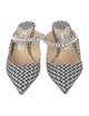 Jimmy Choo Printed Crystal Embellishments Mules