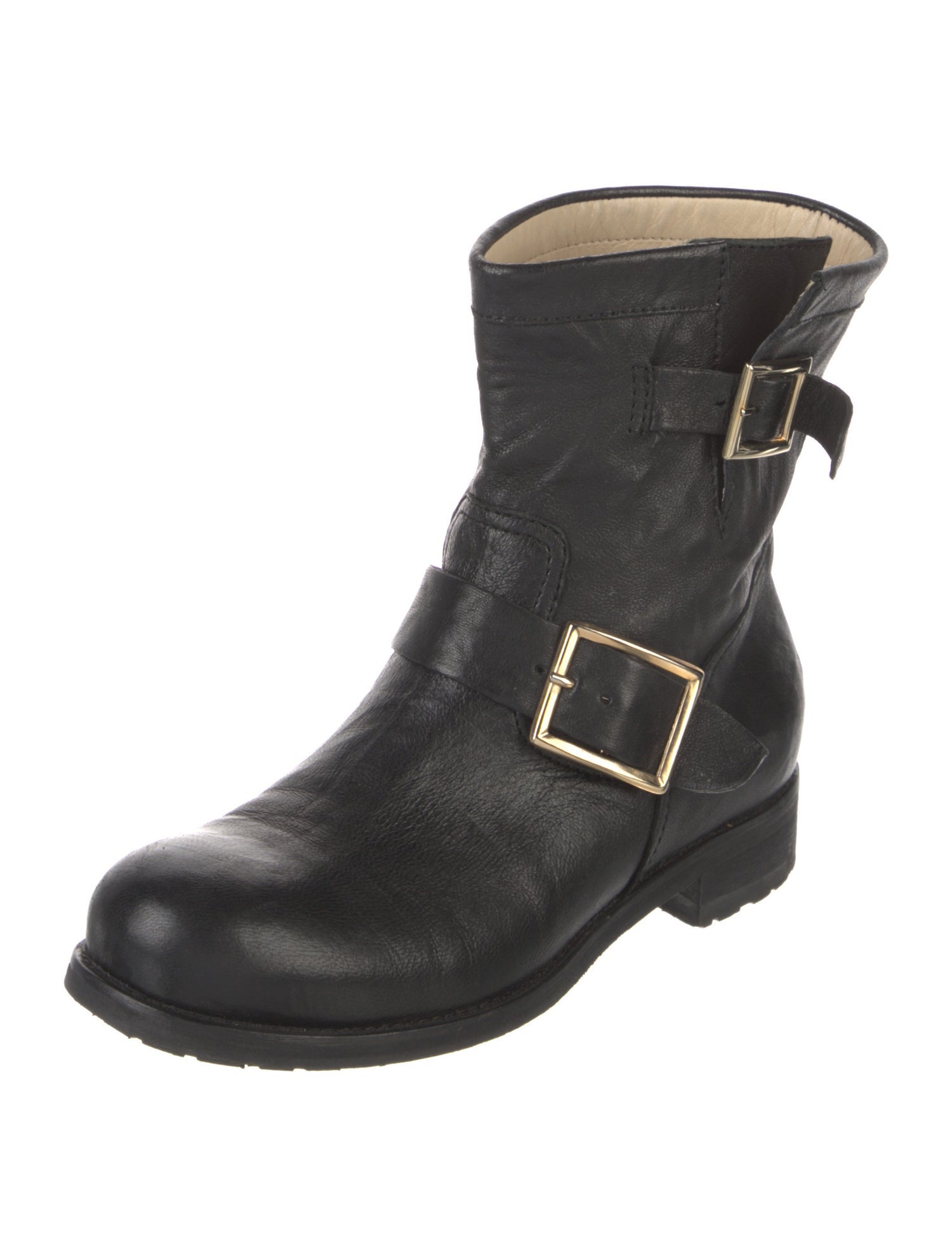 Jimmy Choo Leather Moto Boots
