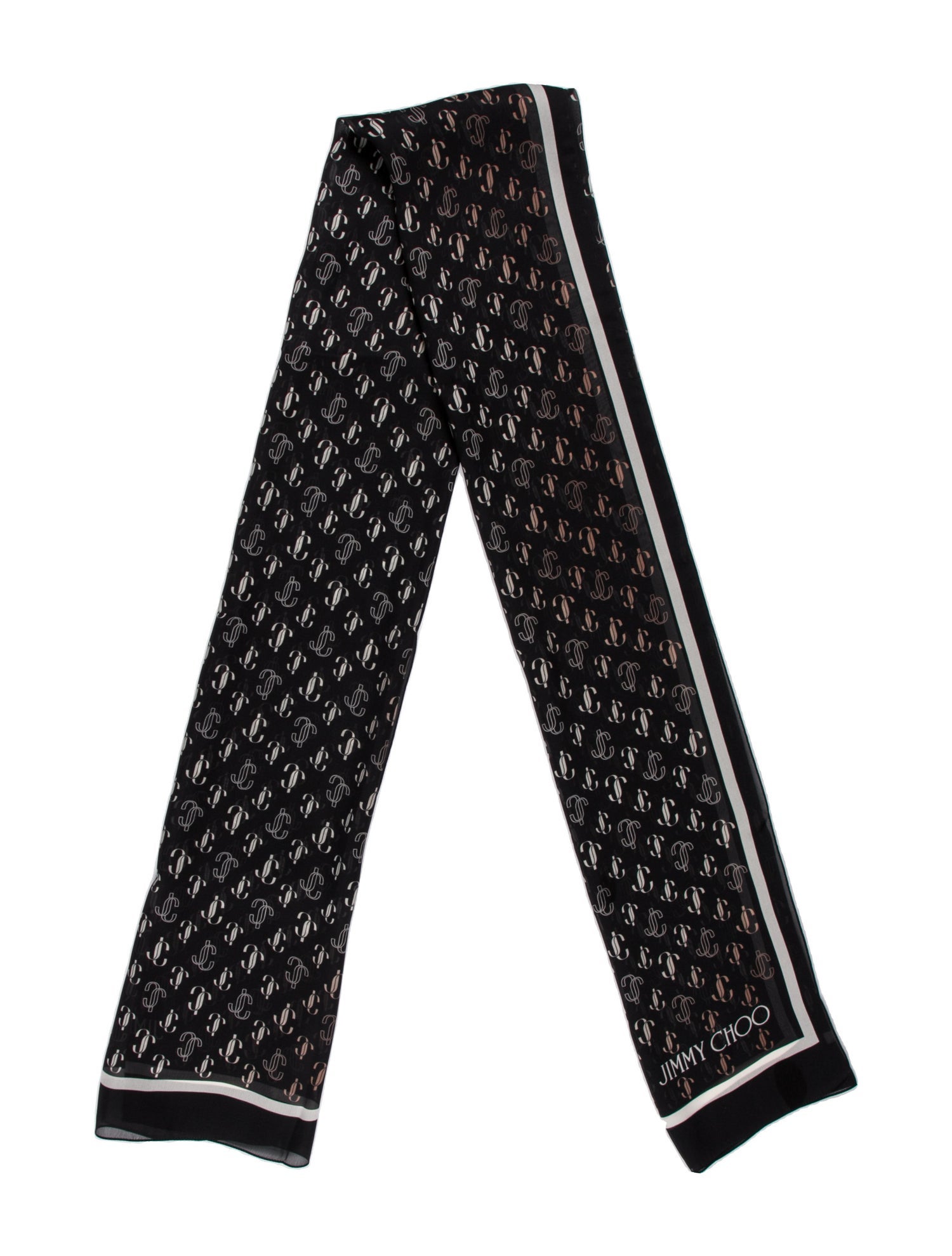 Jimmy Choo Silk Printed Scarf w/ Tags