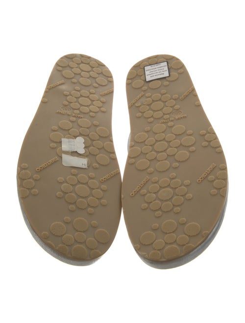 Jimmy Choo Leather Studded Accents T-Strap Sandals