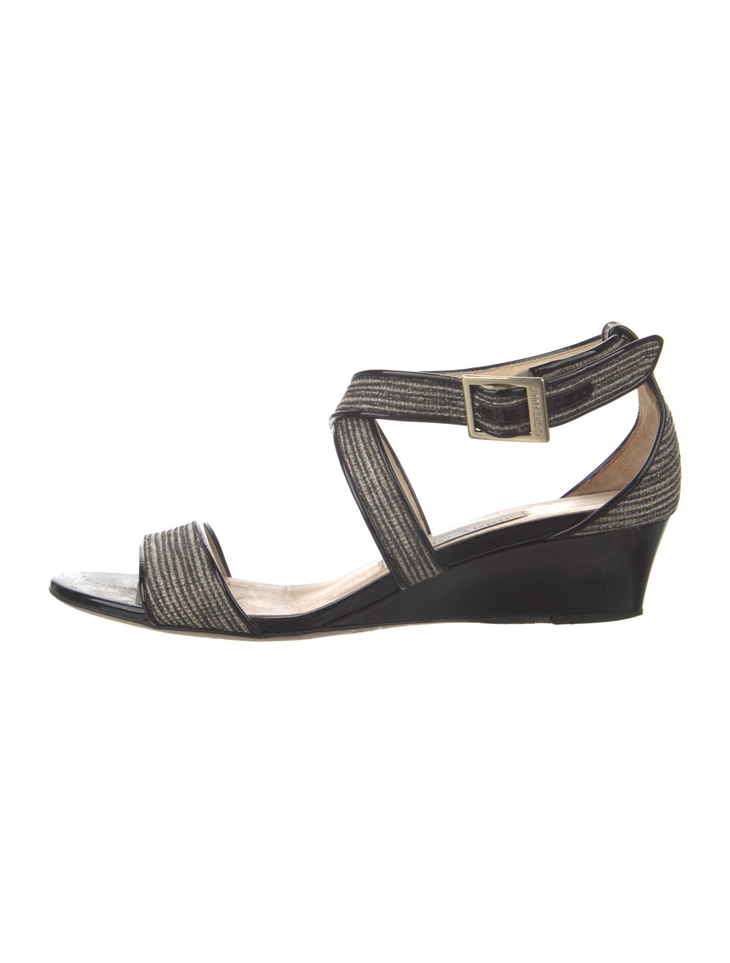 Jimmy Choo Leather Animal Print Sandals