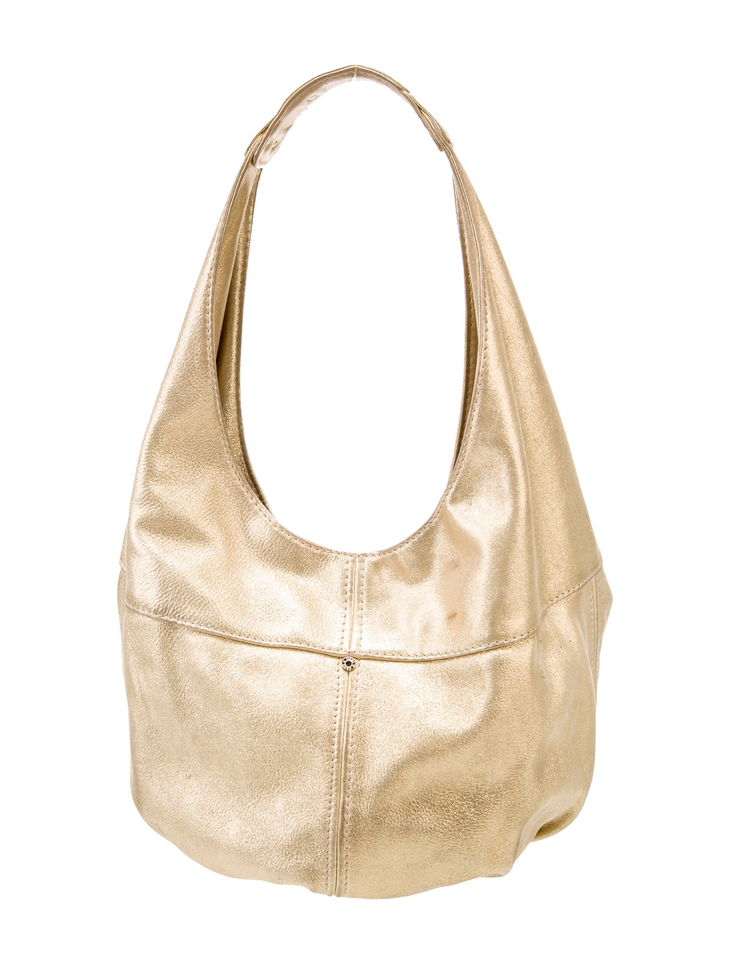 Jimmy Choo Leather Shoulder Bag - Gold Shoulder Bags, Handbags ...