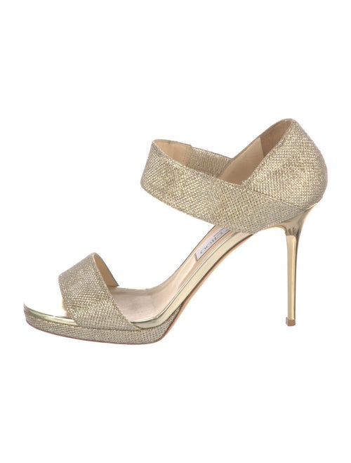 Jimmy Choo Glitter Animal Print Sandals