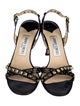 Jimmy Choo Rockstud Accents Leather Slingback Sandals