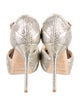 Jimmy Choo Leather Glitter Accents D'Orsay Pumps