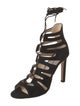 Jimmy Choo Suede Cutout Accent Gladiator Sandals