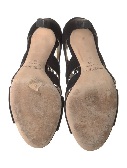 Jimmy Choo Suede Cutout Accent Gladiator Sandals