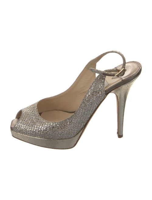 Jimmy Choo Glitter Glitter Accents Slingback Pumps