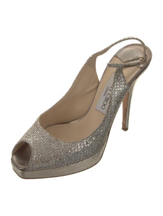 Jimmy Choo Glitter Glitter Accents Slingback Pumps
