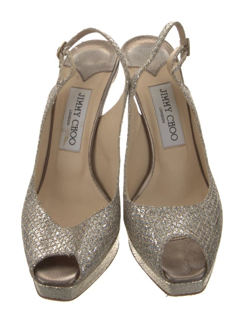 Jimmy Choo Glitter Glitter Accents Slingback Pumps