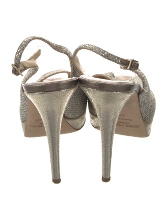 Jimmy Choo Glitter Glitter Accents Slingback Pumps