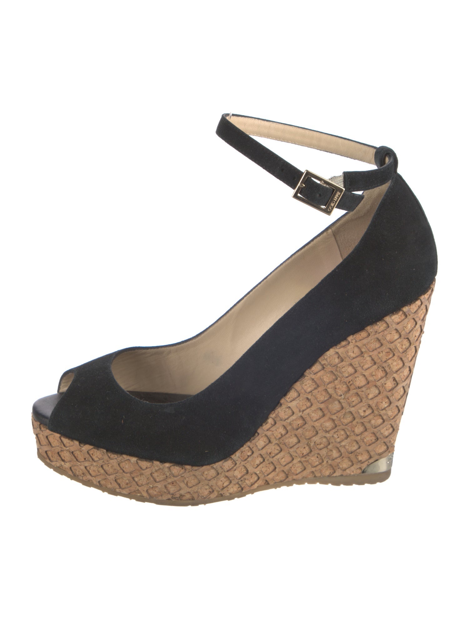 Jimmy Choo Suede Lasercut Accents Espadrilles