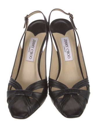 Jimmy Choo Leather Slingback Pumps