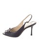 Jimmy Choo Leather Lasercut Accents Slingback Sandals