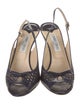 Jimmy Choo Leather Lasercut Accents Slingback Sandals