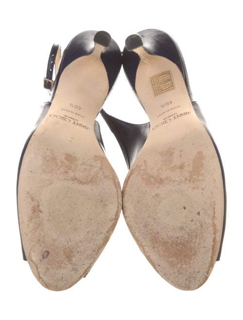 Jimmy Choo Leather Lasercut Accents Slingback Sandals