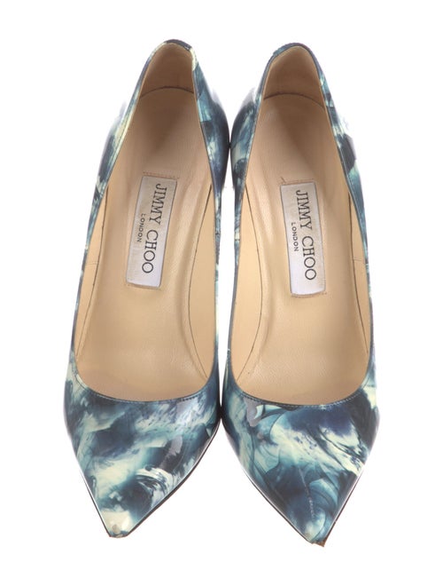 Jimmy Choo Patent Leather Printed Pumps