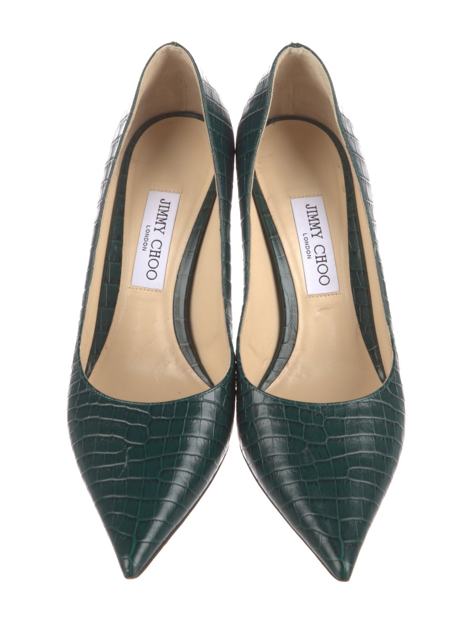 Jimmy Choo Embossed Leather Animal Print Pumps