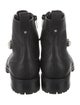 Jimmy Choo Leather Crystal Embellishments Combat Boots