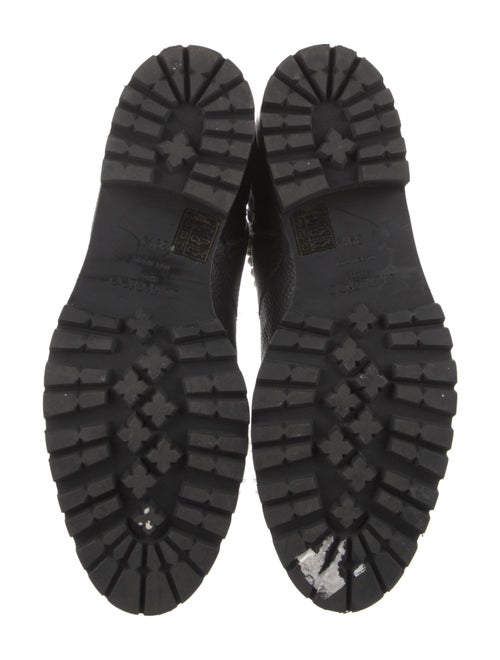 Jimmy Choo Leather Crystal Embellishments Combat Boots