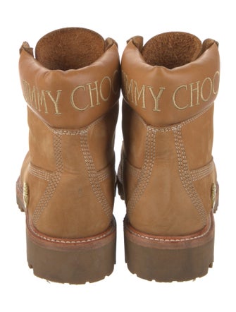 Jimmy Choo x Timberland Suede Glitter Accents Combat Boots