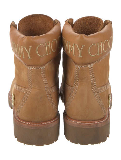 Jimmy Choo x Timberland Suede Glitter Accents Combat Boots