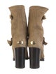 Jimmy Choo Suede Embroidered Accent Moto Boots
