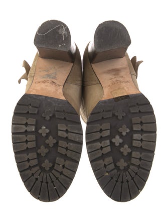 Jimmy Choo Suede Embroidered Accent Moto Boots