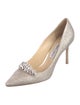 Jimmy Choo Glitter Crystal Embellishments Pumps
