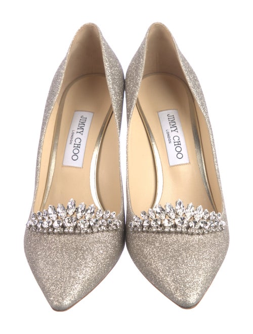 Jimmy Choo Glitter Crystal Embellishments Pumps