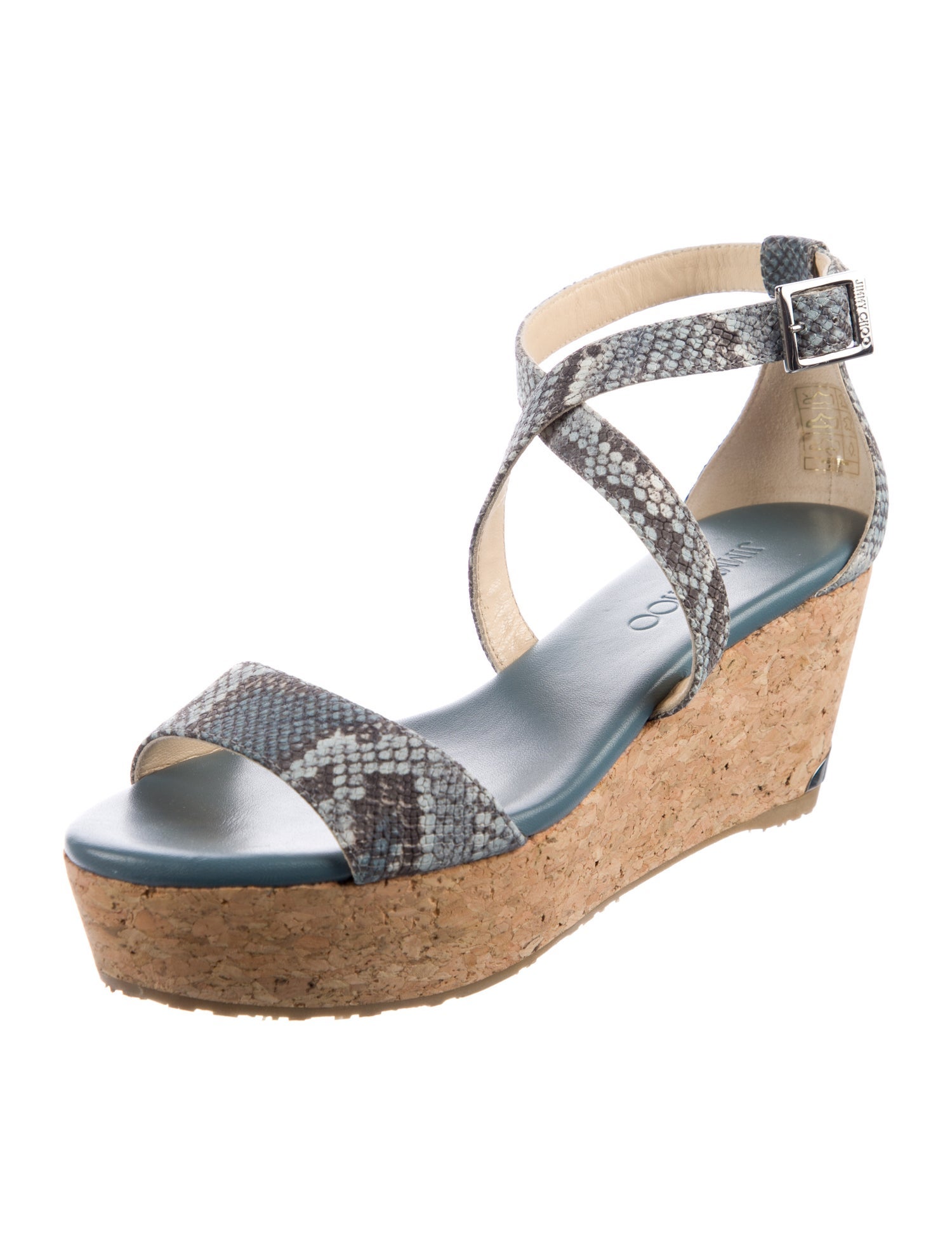 Jimmy Choo Leather Animal Print Sandals