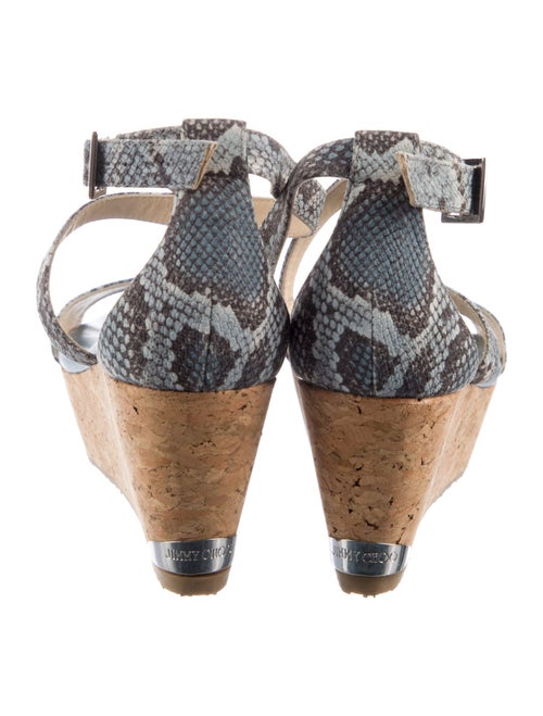 Jimmy Choo Leather Animal Print Sandals