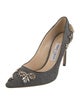 Jimmy Choo Wool Crystal Embellishments Pumps