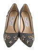 Jimmy Choo Wool Crystal Embellishments Pumps