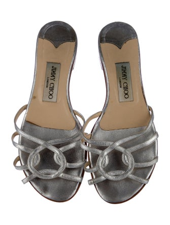 Jimmy Choo Leather Printed Slides