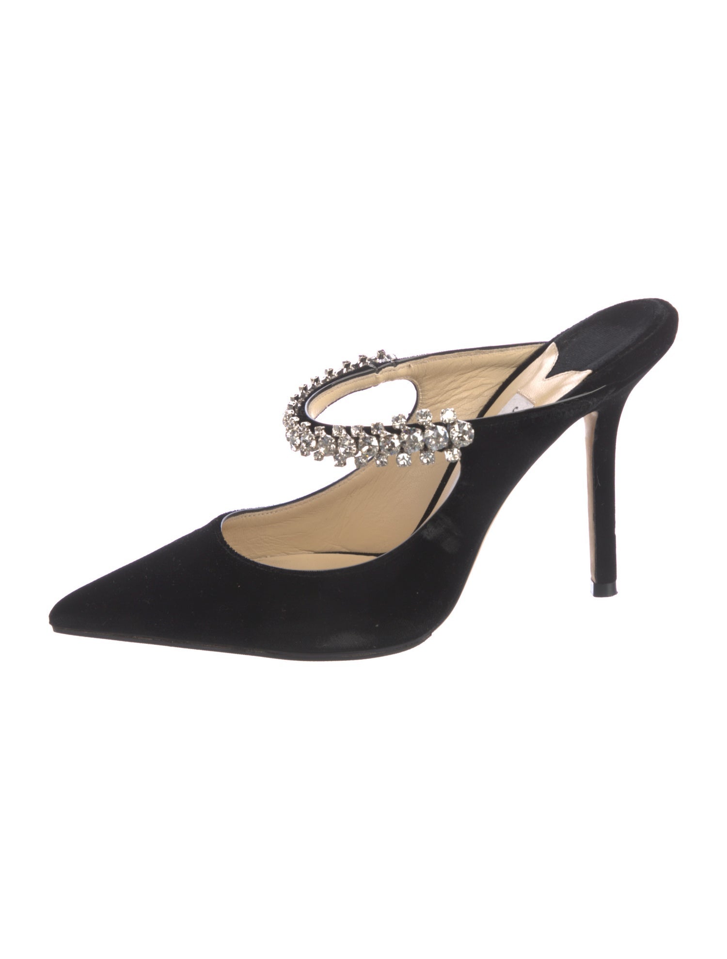 Jimmy Choo Velvet Crystal Embellishments Mules