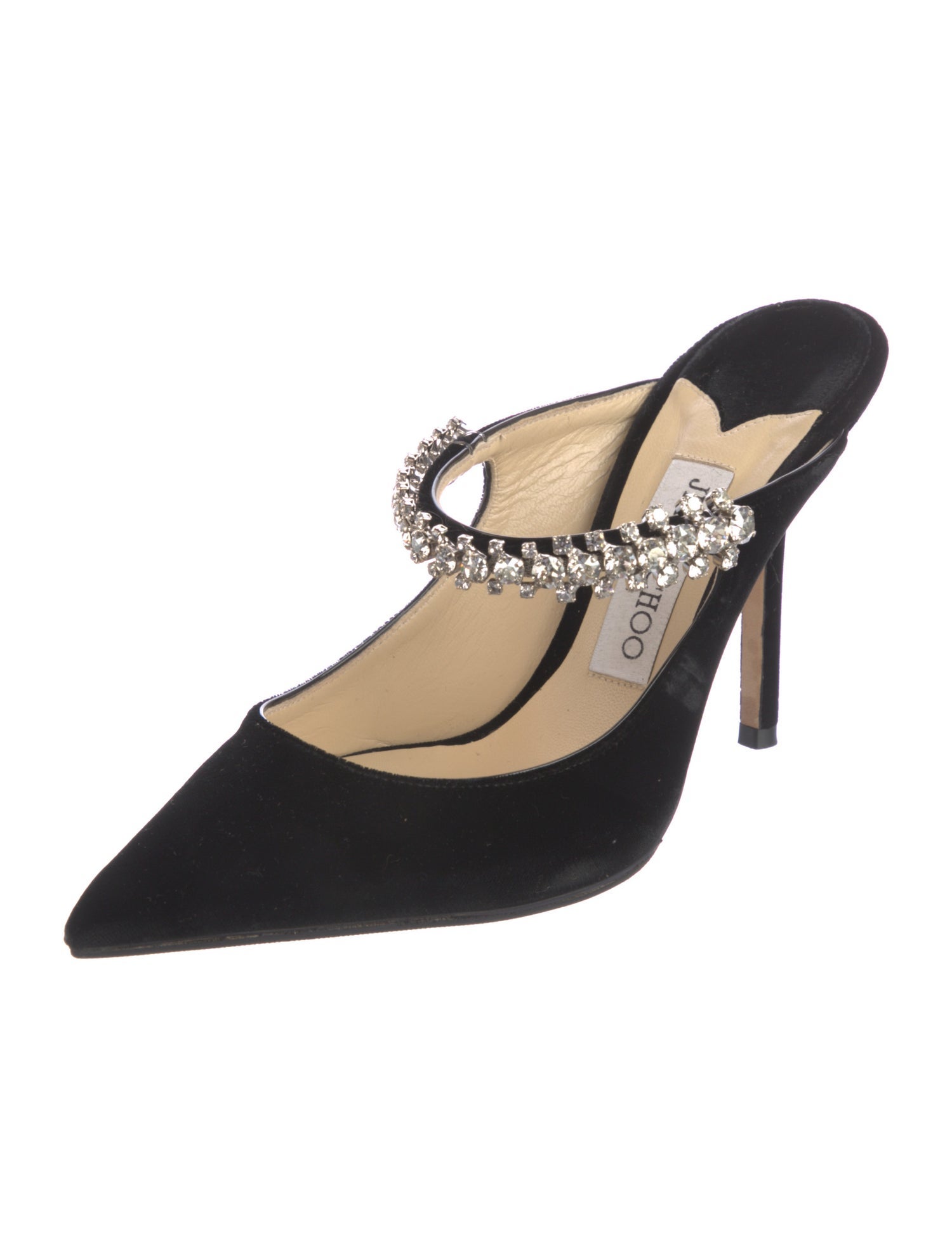 Jimmy Choo Velvet Crystal Embellishments Mules