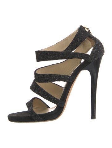 Jimmy Choo Sandals Glitter Accents IT 37 | 7