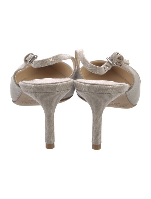 Jimmy Choo Canvas Glitter Accents Slingback Pumps