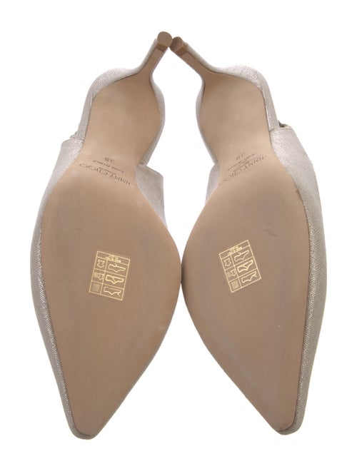 Jimmy Choo Canvas Glitter Accents Slingback Pumps