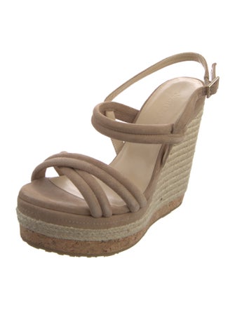 Jimmy Choo Suede Cutout Accent Espadrilles