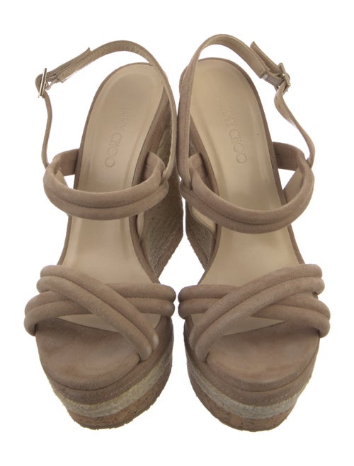 Jimmy Choo Suede Cutout Accent Espadrilles