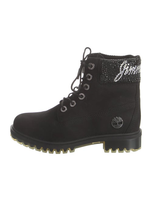 Jimmy Choo x Timberland Suede Patterned Combat Boots