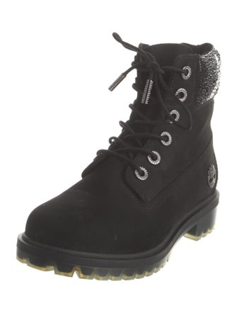 Jimmy Choo x Timberland Suede Patterned Combat Boots