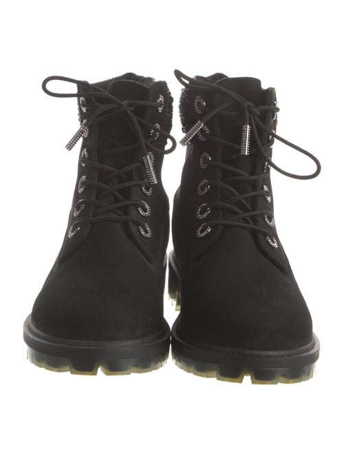 Jimmy Choo x Timberland Suede Patterned Combat Boots