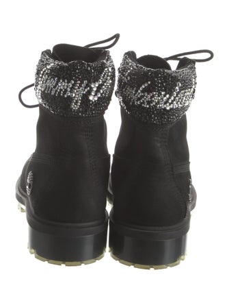 Jimmy Choo x Timberland Suede Patterned Combat Boots