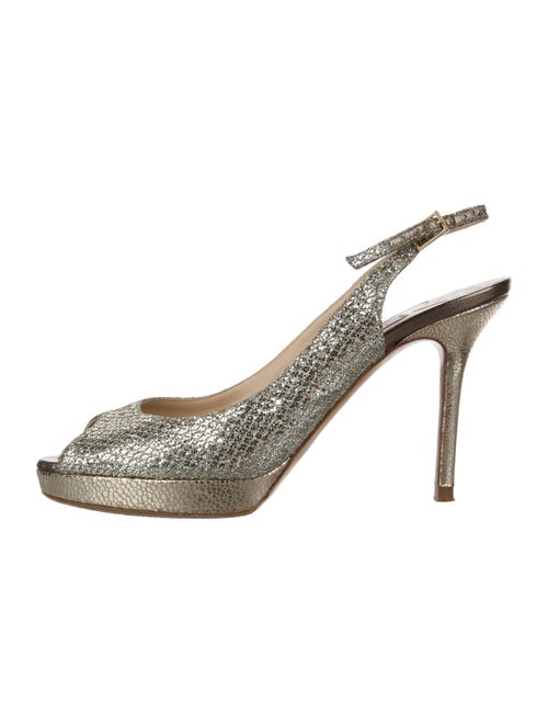 Jimmy Choo Glitter Glitter Accents Slingback Pumps